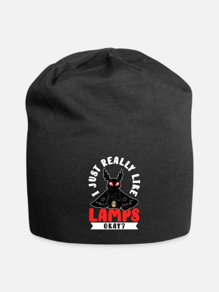 Mothman Cryptid Cryptozoology - Jersey Beanie - black - Front
