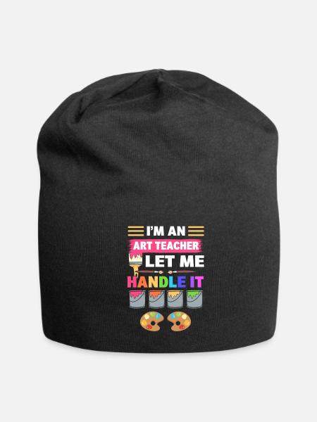 Painting Teach Art Printmaking Art Curriculum - Jersey Beanie - black - Front