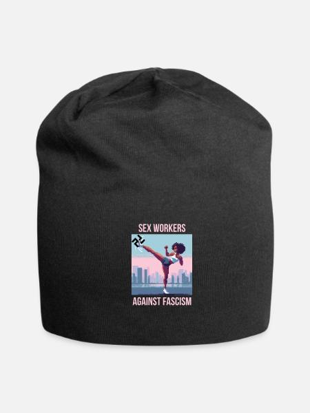 Sex workers against fascism - Jersey Beanie - black - Front