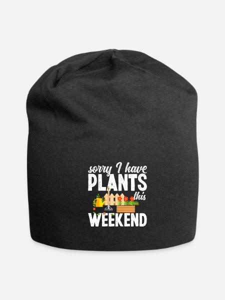Garden Gardening Weekend - Jersey Beanie - black - Front