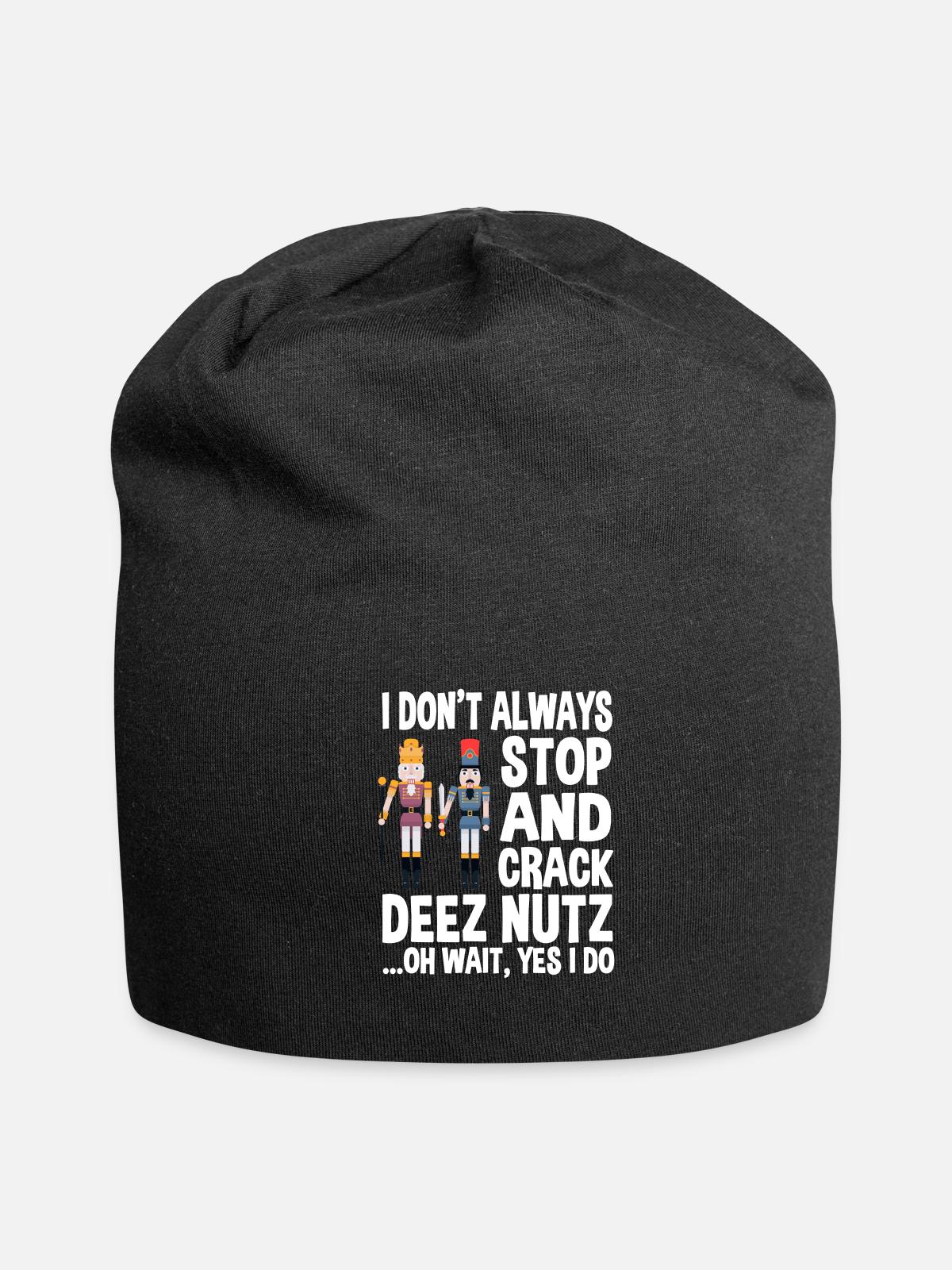 Funny Nutcracker Saying - Jersey Beanie - black - Front