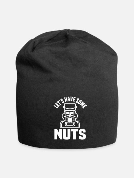 Let's Have Some Nuts - Jersey Beanie - black - Front