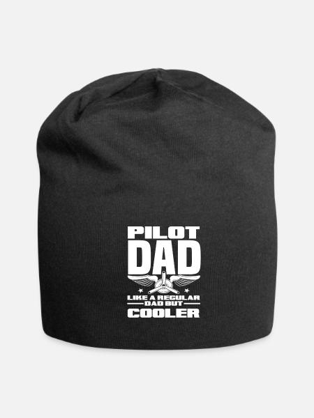 Pilot Dad - Jersey Beanie - black - Front