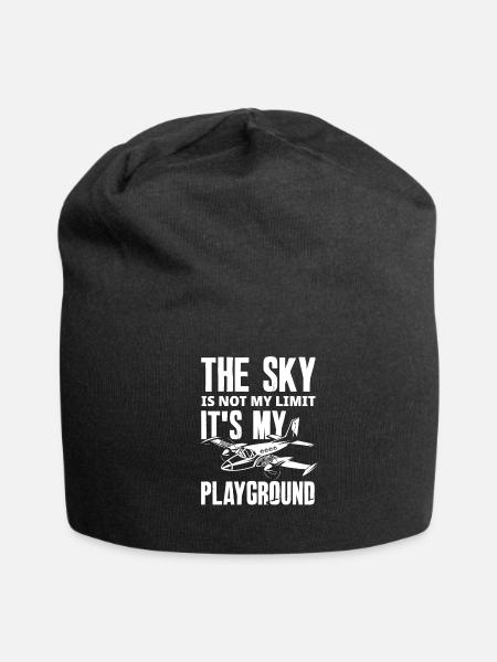 Pilot Profession Hobby Pilot Flying Saying Gift - Jersey Beanie - black - Front