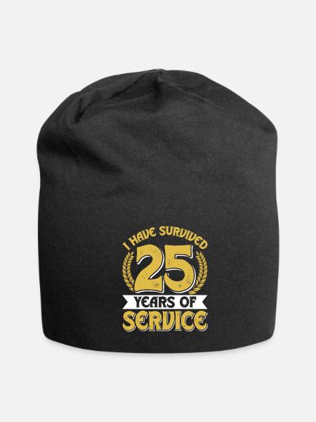 Service Anniversary Survived 25 Years of Service - Jersey Beanie - black - Front