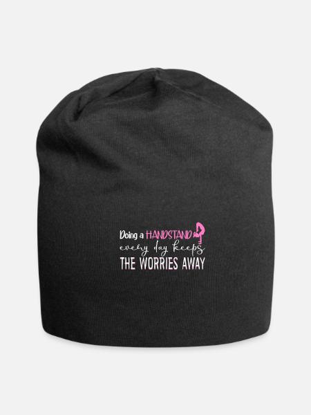 Handstands Handstand Gymnast - Jersey Beanie - black - Front