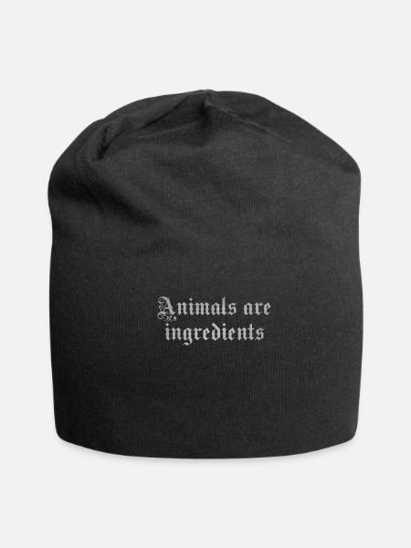 Animals are ingredients - Jersey Beanie - black - Front