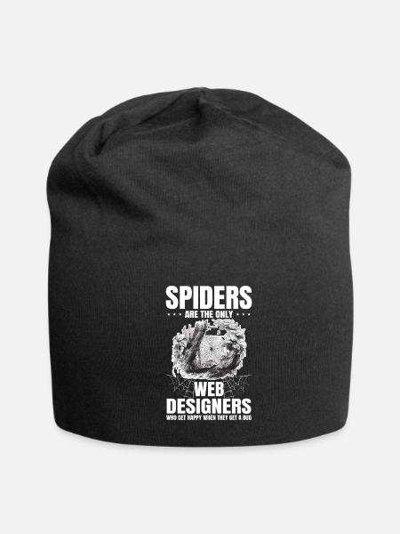 Tarantula Tarantula Amphibian Terrarium Spider - Jersey Beanie - black - Front