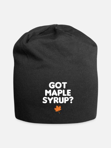 Got Maple Syrup Tapping Maple Tree Maple Leaf - Jersey Beanie - black - Front