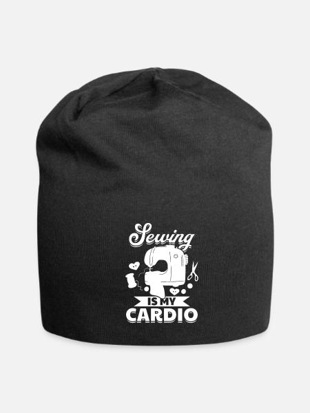 Sewing is my cardio - Funny Sewing Ideas Sewing - Jersey Beanie - black - Front