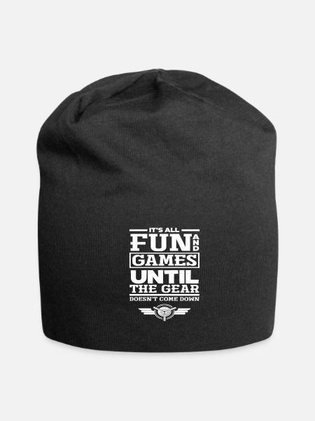 Pilot Saying Pilot Gift - Jersey Beanie - black - Front