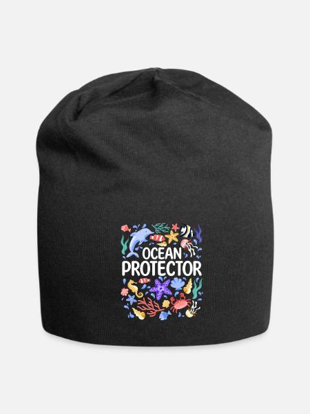 Environmental protection nature conservation Ocean - Jersey Beanie - black - Front