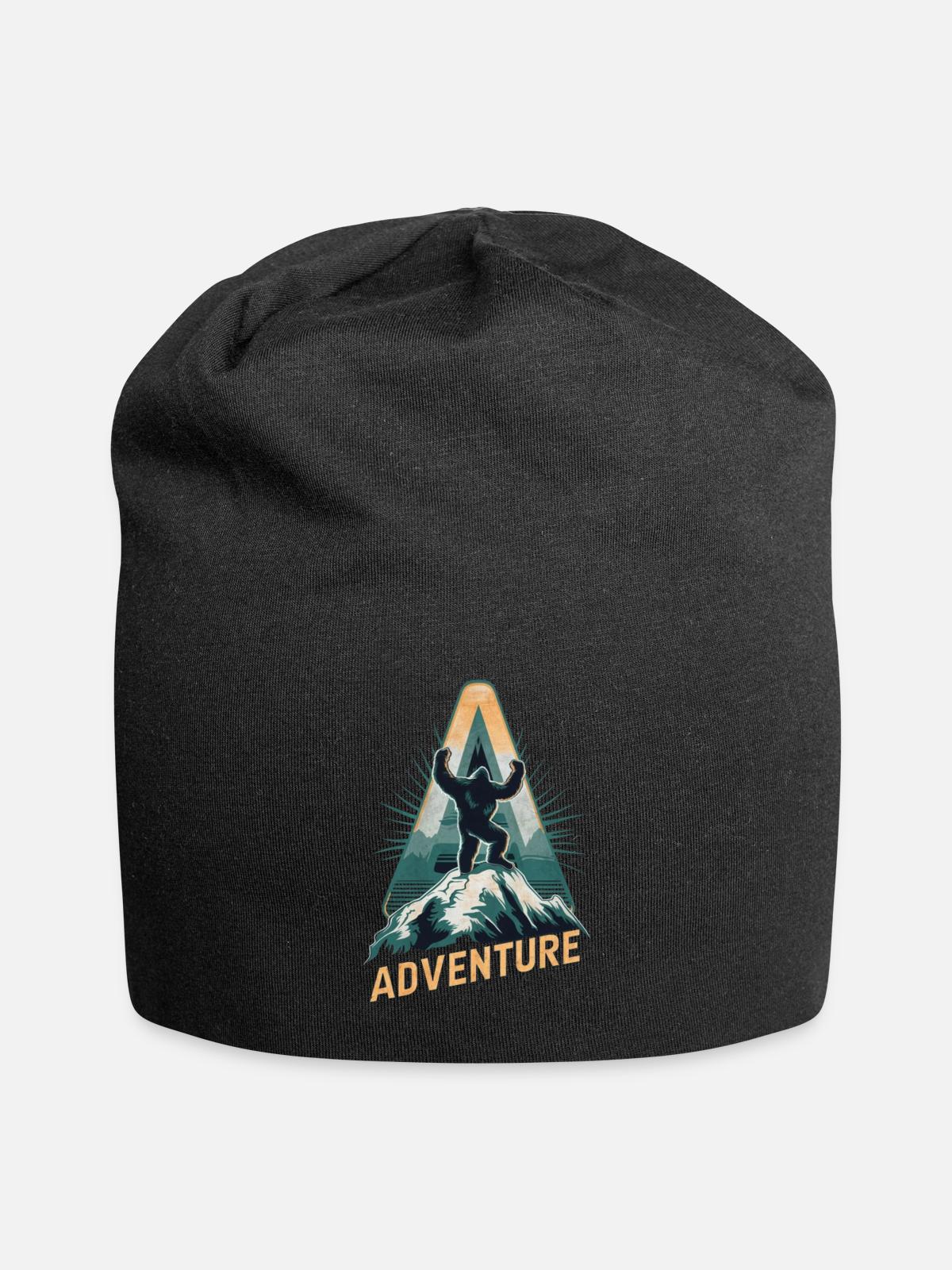 Big Foot ADVENTURE - Jersey Beanie - black - Front