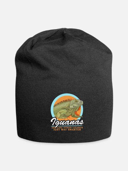 Iguanas Are Smarter Iguana Owner - Jersey Beanie - black - Front