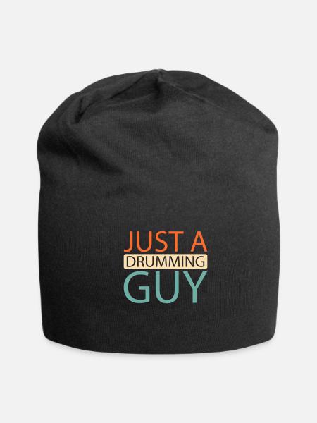 Drumming Drummer Just A Drumming Guy - Jersey Beanie - black - Front