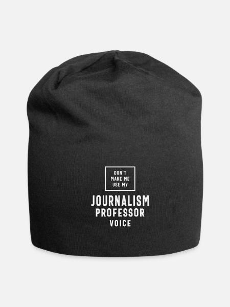 Funny Job Occupation Journalism Professor - Jersey Beanie - black - Front