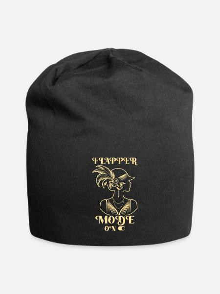 Roaring Twenties 1920s Art for a Flapper - Jersey Beanie - black - Front