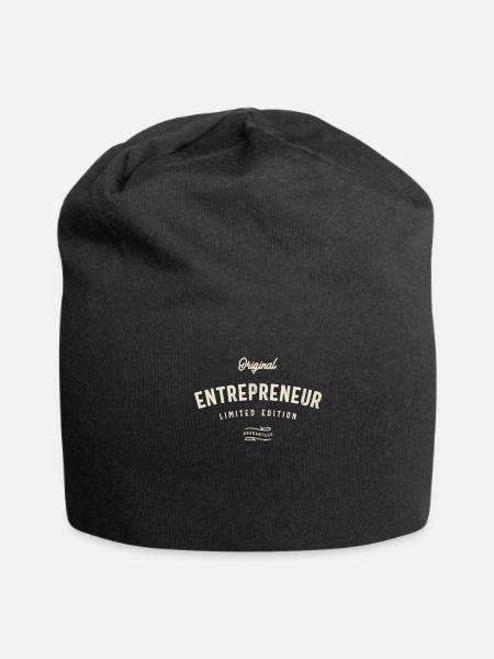 Bold and Original Entrepreneur Style - Jersey Beanie - black - Front