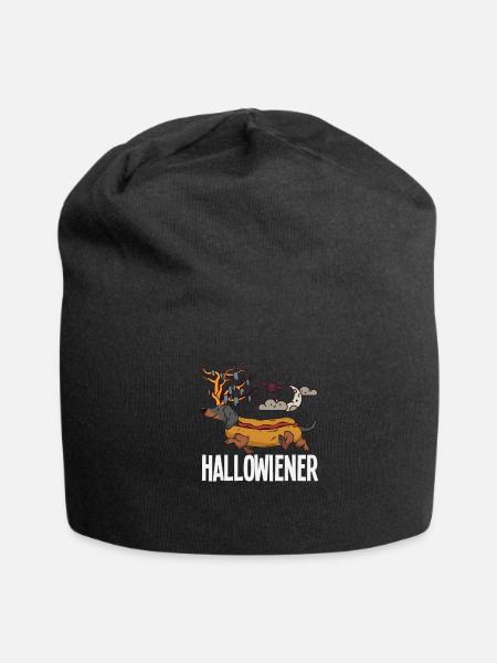 Hallowiener Hot Dog Halloween Fun - Jersey Beanie - black - Front