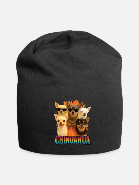 Chihuahua - Jersey Beanie - black