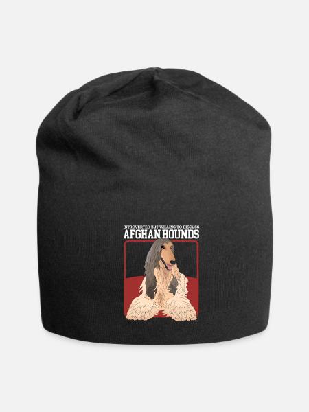 Afghan Hound To Discuss Afghan Hounds - Jersey Beanie - black - Front