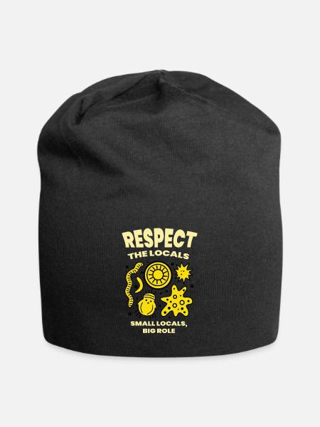 Respect the Locals Small Locals Big Role - Jersey Beanie - black