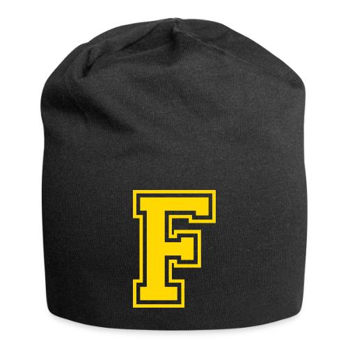 Letter F – Capital Athletic Alphabet Monogram - Jersey Beanie