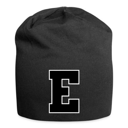 Varsity Letter E Collegiate Font Graphic - Jersey Beanie