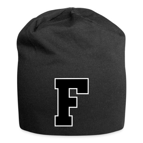 Varsity Letter F Athletic Monogram - Jersey Beanie