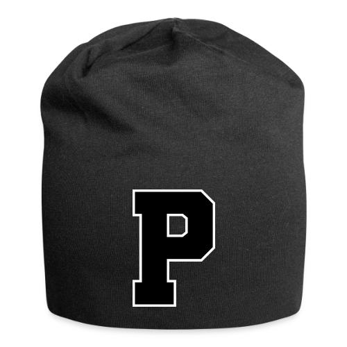 Varsity Letter P Athletic Alphabet Design - Jersey Beanie