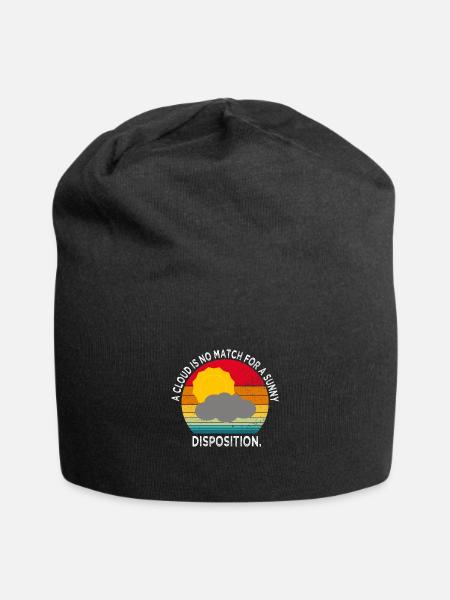 A cloud is no match for a sunny disposition. - Jersey Beanie - black