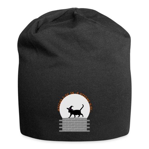 Witch's Cat In A Witch's Hat - Jersey Beanie