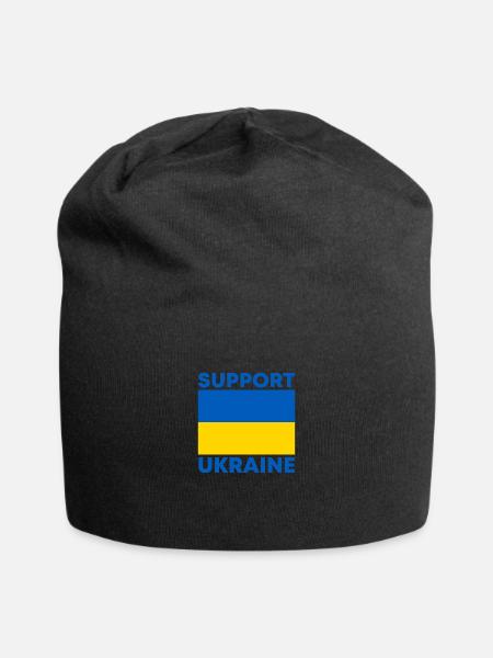 Support Ukraine - Jersey Beanie - black - Front
