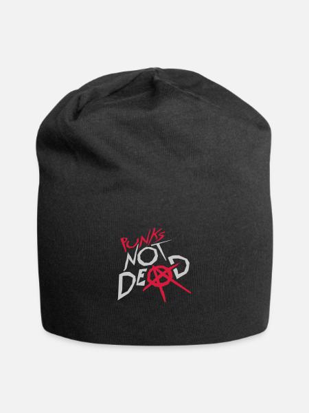 punks not dead quote - Jersey Beanie - black - Front