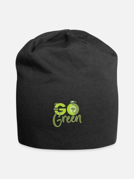 Go Green Design - Jersey Beanie - black - Front