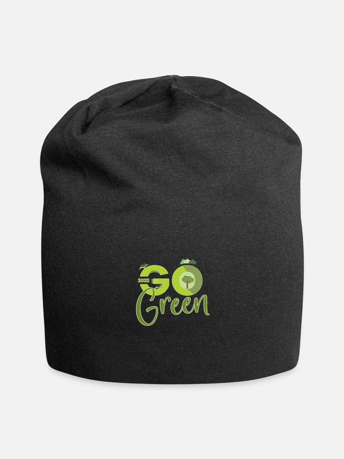 Go Green Design - Jersey Beanie - black - Front