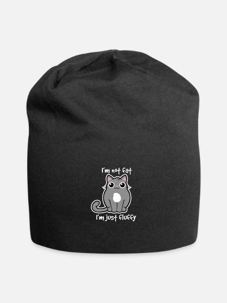 Just fluffy - Jersey Beanie - black - Front