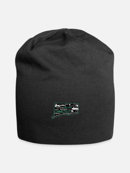 Connecticut Hartford cute map Waterbury New Haven - Jersey Beanie - black - Front