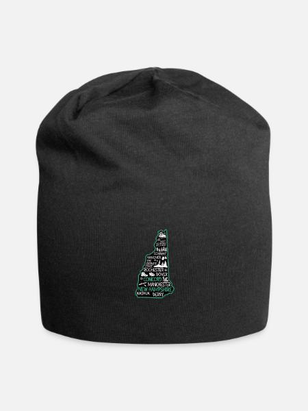 New Hampshire Concord cute map Conway Hanover - Jersey Beanie - black - Front