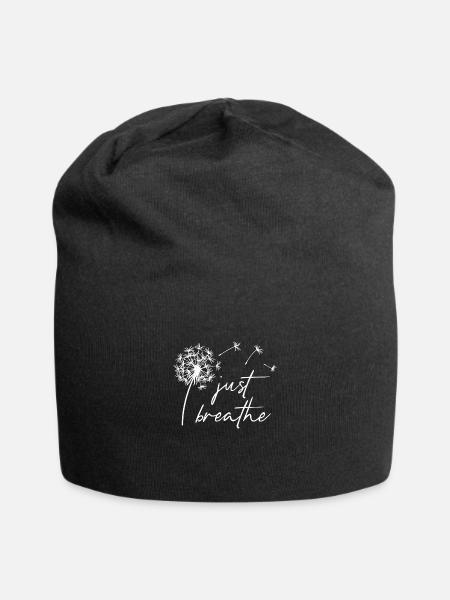 Just Breathe - Jersey Beanie - black