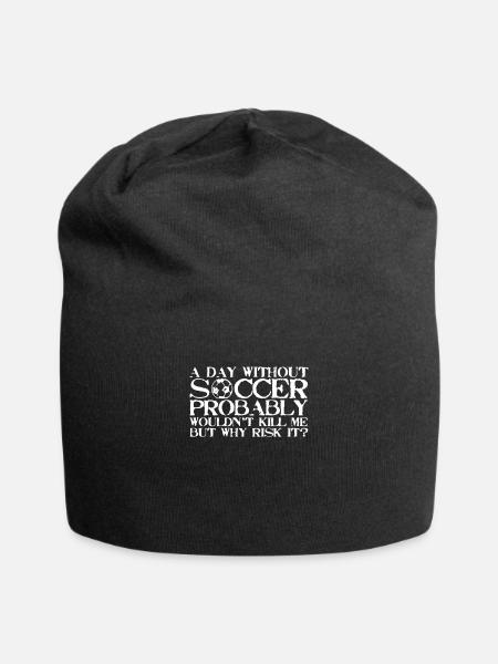 A Day Without Soccer - Jersey Beanie - black - Front