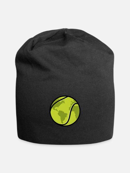 Tennis Ball Planet Earth - Jersey Beanie - black - Front