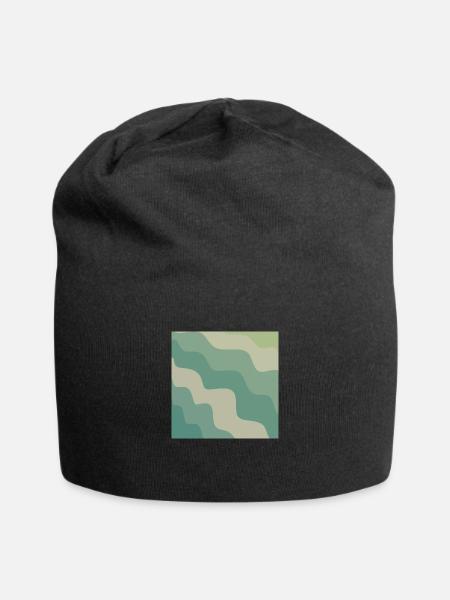 Camo Waves retro - Jersey Beanie - black - Front