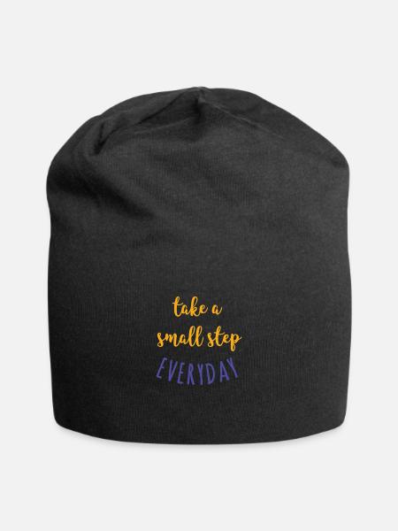 Take a small step everyday - Jersey Beanie - black - Front
