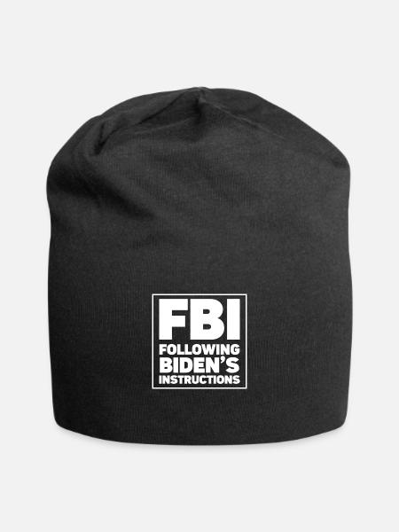 Fbi Following Biden s Instructions White Version - Jersey Beanie - black - Front