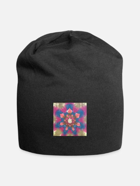 Seven Pointed Star - Jersey Beanie - black