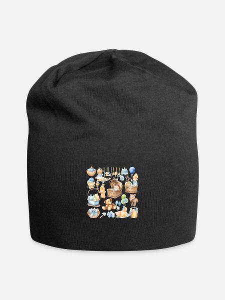 Newborn clipart - Jersey Beanie - black