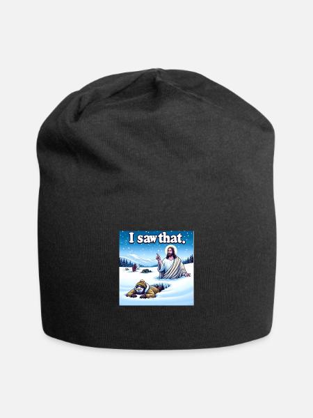 I Saw That Meme - Jersey Beanie - black - Front