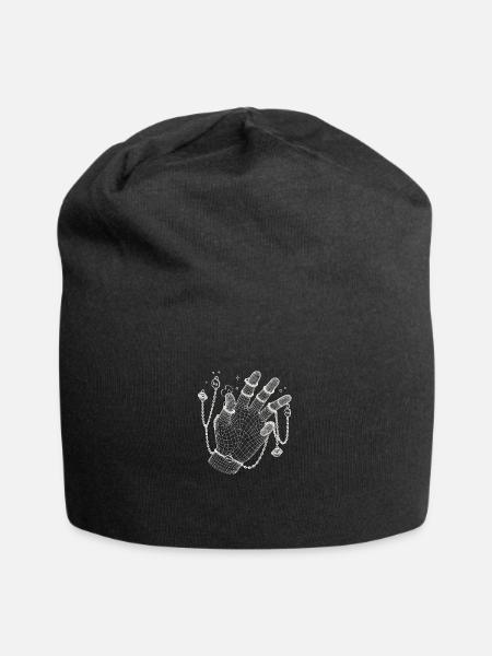 Kiss me - Jersey Beanie - black - Front
