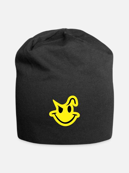 Raised eyebrow face - Jersey Beanie - black - Front